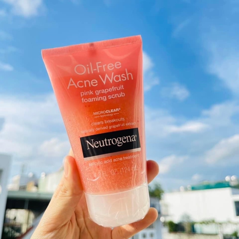 Sữa Rửa Mặt Tr.ị Mụn Neutrogena Oil Free Acne Wash - Phù Hợp Với Da Dầu, Nhờn