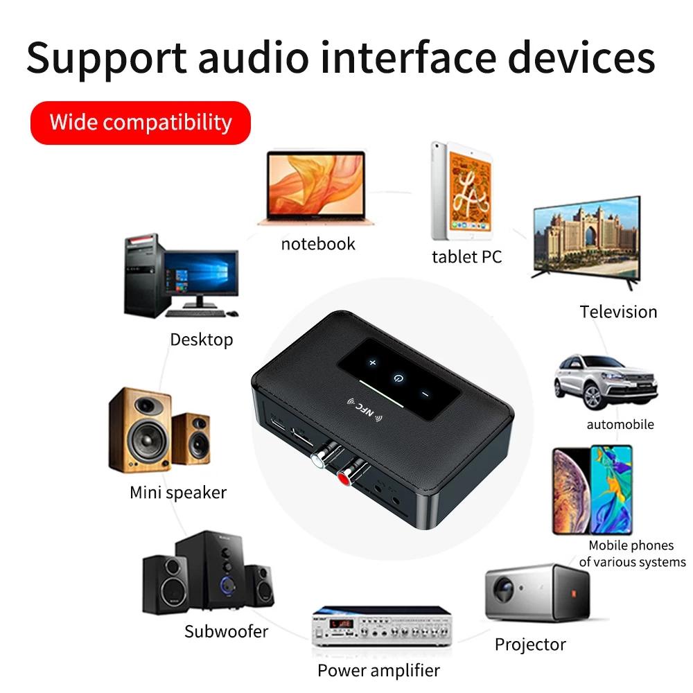 [COD] Thiết Bị Nhận Tín Hiệu Bluetooth 5.0 NFC Sang 2 RCA AUX