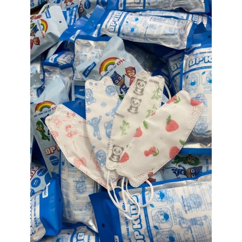 {Set 50 chiếc] Khẩu trang KF94 4D mask trẻ em từ 1-8 tuổi