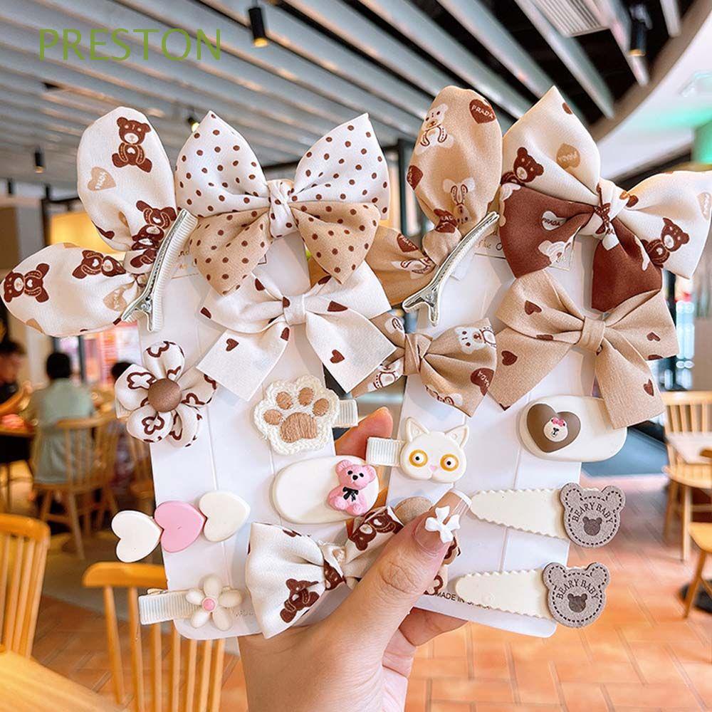 Bộ kẹp tóc hình nơ/ gấu/ hoa dễ thương phong cách Hàn Quốc cho bé gái