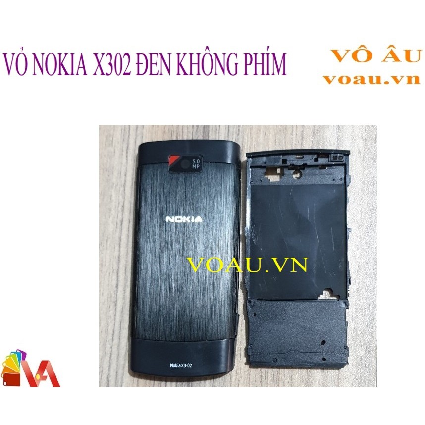 VỎ NOKIA X3 02 MÀU ĐEN KHÔNG PHÍM [CÓ SƯỜN]