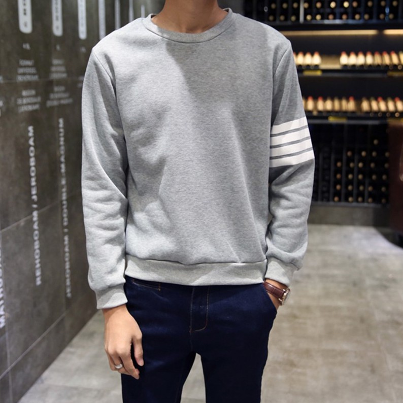 Áo Thun Nam Cổ Tròn Hàn Quốc 2 Sọc Cánh Tay đẹp 1848 dieuverygood