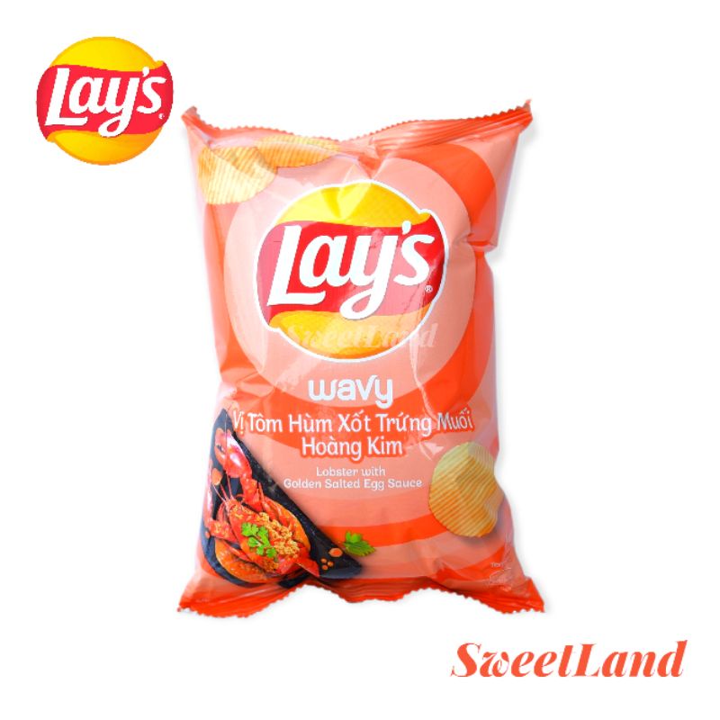 Bánh snack khoai tây Lays nhiều vi gói nhỏ 32g