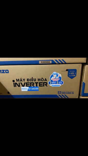 Máy lạnh Asanzo inverter 1hp 100%