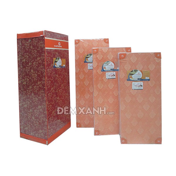 Đệm bông ép EVERHOME vỏ gấm - bảo hành chính hãng 5 năm
