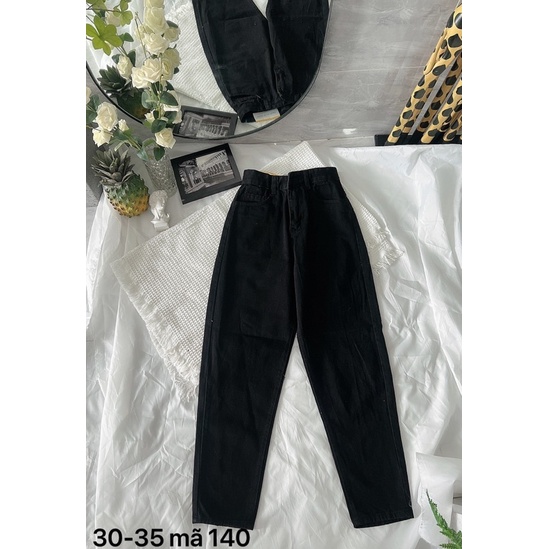 Quần Baggy Jean Nữ Bigsize Đến 80kg Lưng Cao Trơn 3 Màu Chất Mềm Đẹp Ms140