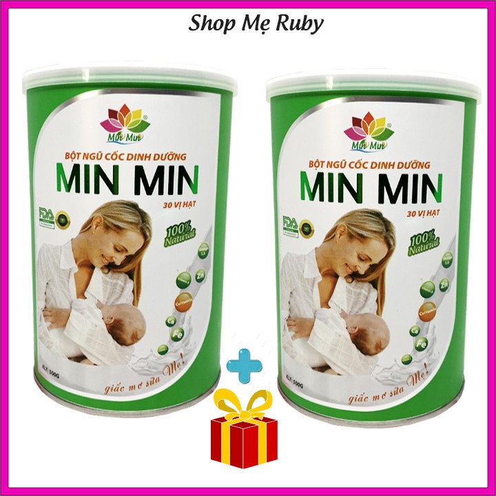 (2 hộp ) Ngũ Cốc Lợi Sữa Min Min Cho Mẹ Sau Sinh, Ngũ Cốc Dinh Dưỡng Giúp Con Tăng Cân Lợi Sữa Me(Loại Xanh 30 Hạt)