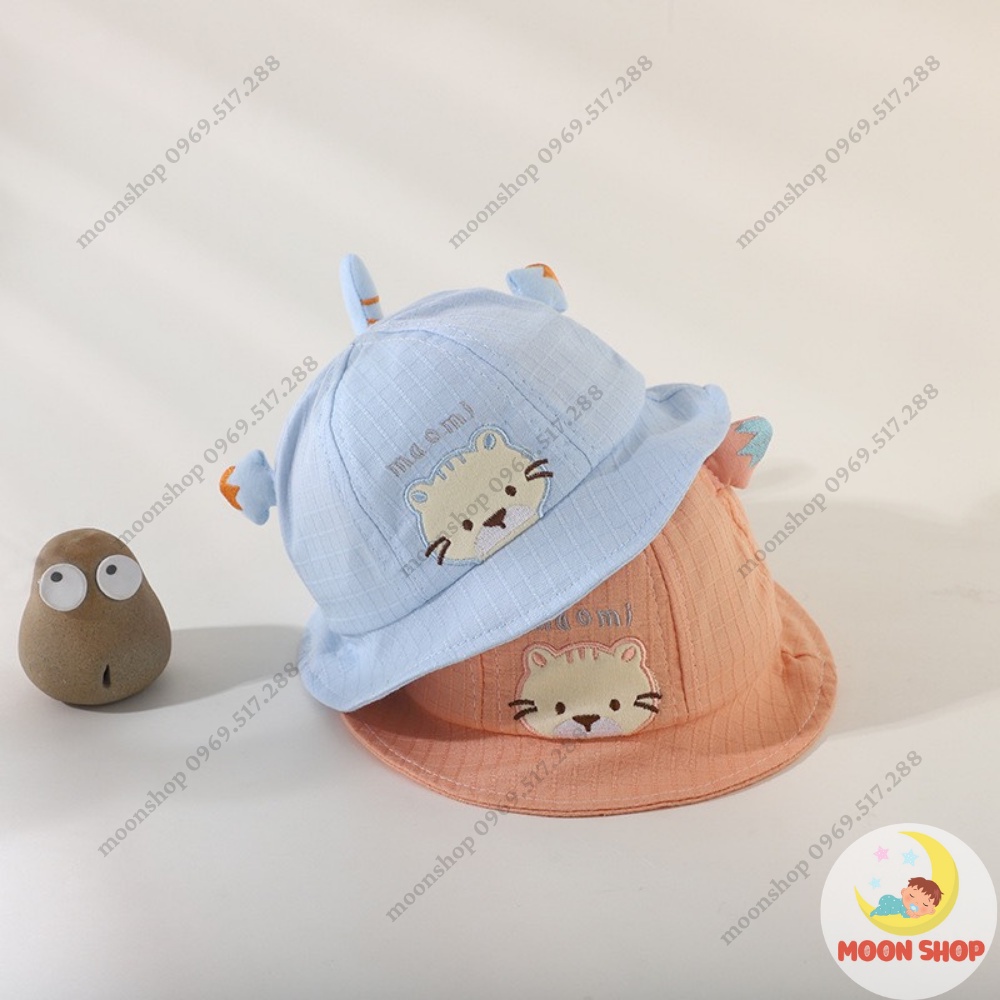 Mũ Bé Gái Hình Chú Mèo Đáng Yêu Cho Bé Từ 3 - 12 Tháng Tuổi Vòng Đầu 46 - 48 Cm