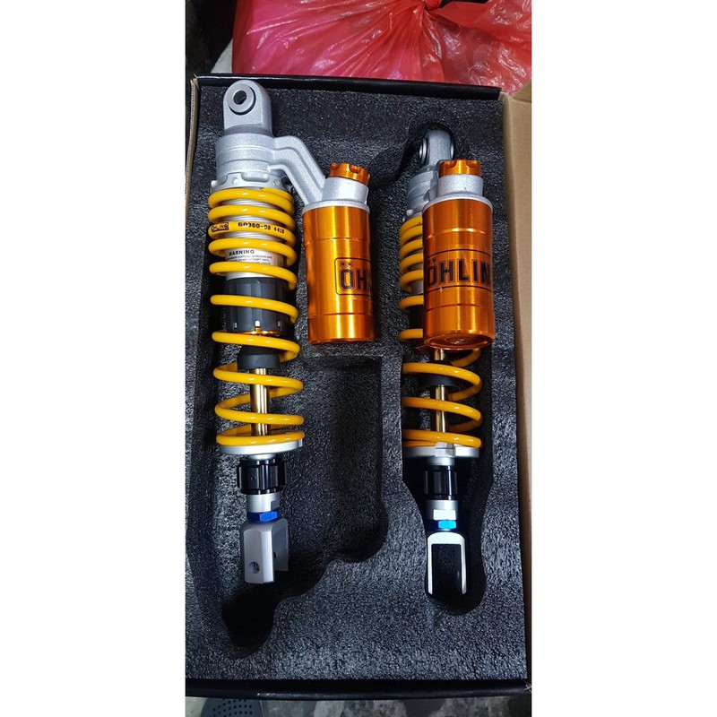 Phuộc nhún sau Ohlins bình dầu cho các xe tay ga Ab Nouvo 4-5-6 PCX NVX Dylan ...