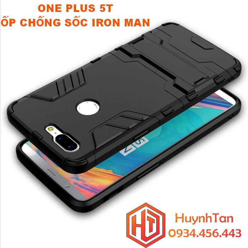 Ốp lưng Oneplus 5T cao su chống sốc iron man Ver 1