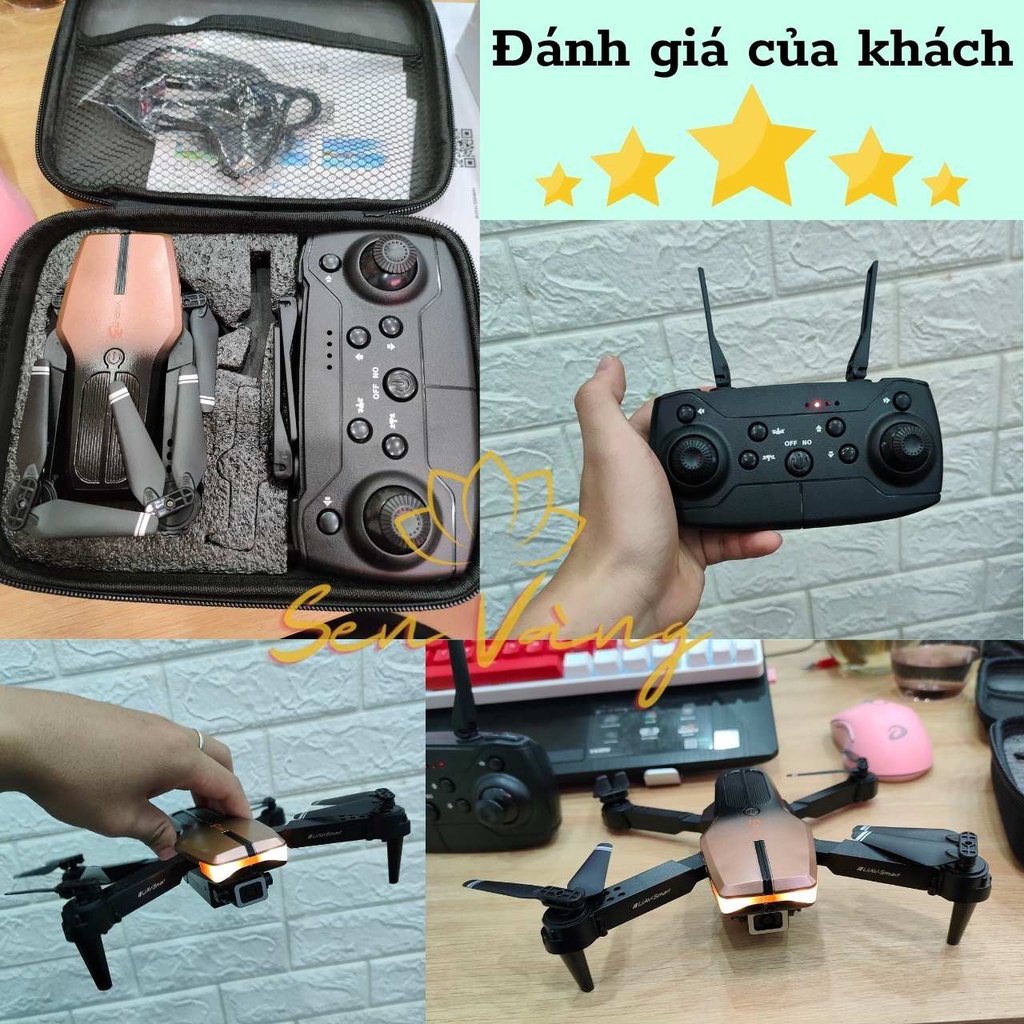 Flycam mini V3 Pro Drone 2 camera kép có định vị 1080P WiFi Máy bay điều khiển từ xa 4 cánh