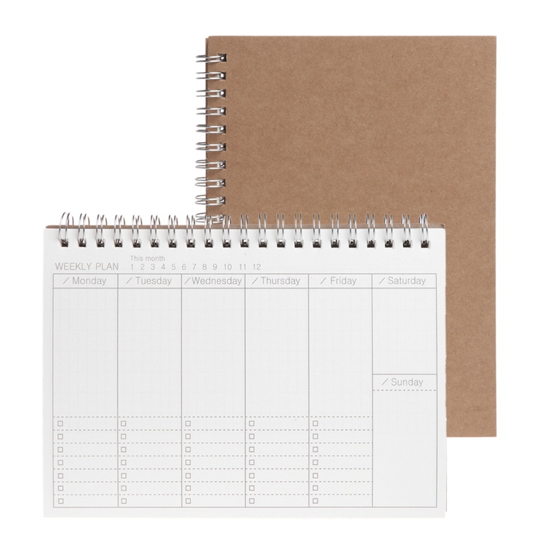 GODD  Planner Book Monthly Weekly Daily Agenda Schedule Blank Diary DIY Study Notebook