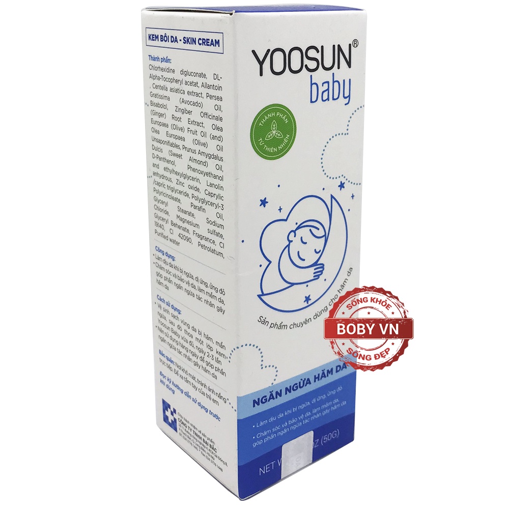 Yoosun Baby - Kem bôi da - Skin Cream - Tuýp 50g - Boby