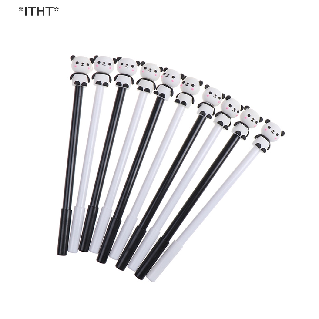 Set 5 Bút Mực Gel Họa Tiết Gấu Trúc Hoạt Hình Phong Cách Trung Hoa Dễ Thương Dành Cho Học Sinh