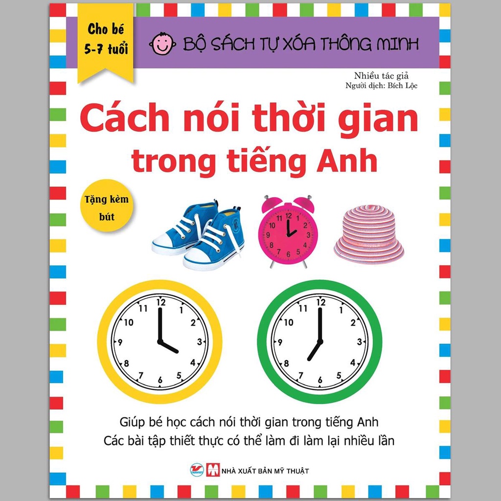 Bộ Sách Tự Xóa Thông Minh (Tặng kèm bút) Dành cho trẻ từ 3-7 tuổi (lẻ tùy chọn)