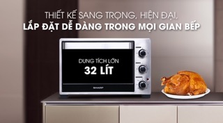 Lò nướng Sharp EO-A323RCSV-ST 32 lít NEW 100%