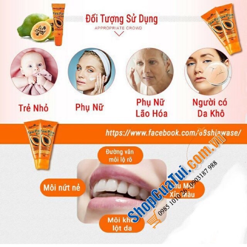 💁🏻‍♀️ Kem dưỡng da khô kem đu đủ đa năng Healthy Care Paw Paw Balm 100g 💝
