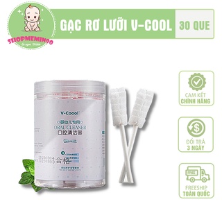 [Hộp 30 gói] Gạc rơ lưỡi V-Cool vệ sinh răng miệng cho bé 30 gói