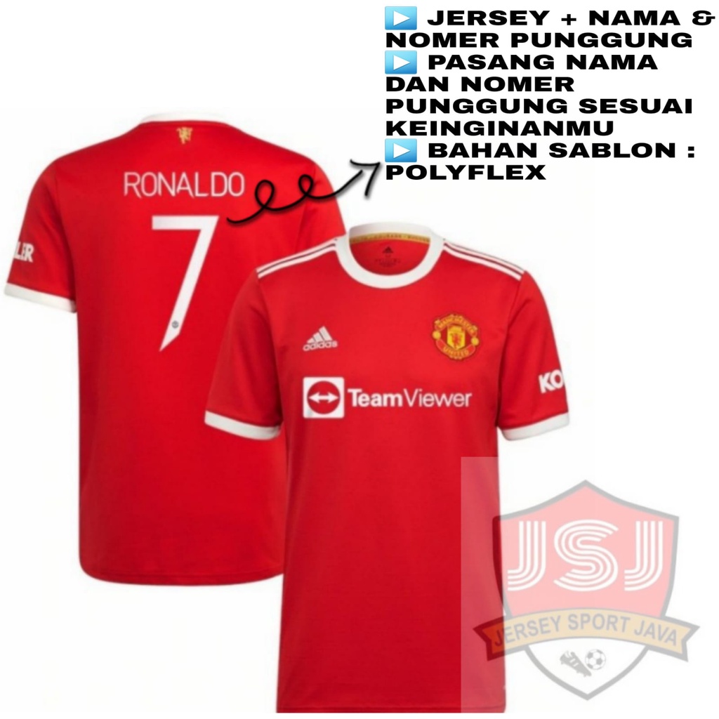 Áo Thun Bóng Đá Manchester United / MU 3RD 2021 / 22 CR7 / C.Ronaldo New - Font 2022