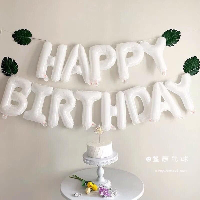Bóng chữ  Happy Birthday  trang trí sinh nhật,phụ kiện bóng sinh nhậ
