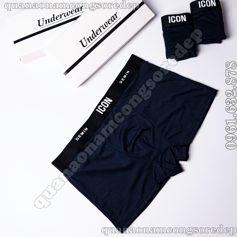 SET 4 , SET 5 quần sịp nam ICON. Quần Lót đùi nam Thun Lạnh ICON Co dãn 4 chiều, Sịp đùi Nam, quần sịp boxer Thun Lạnh