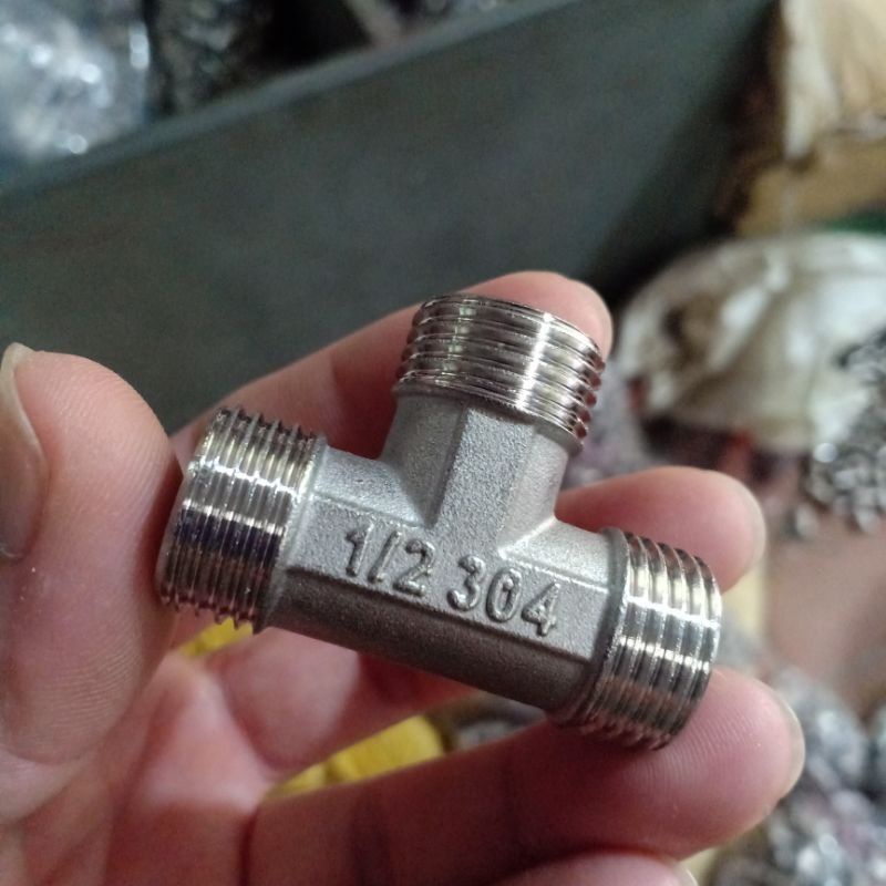 Tê inox ren ngoài, Nối inox 3 đầu ren ngoài