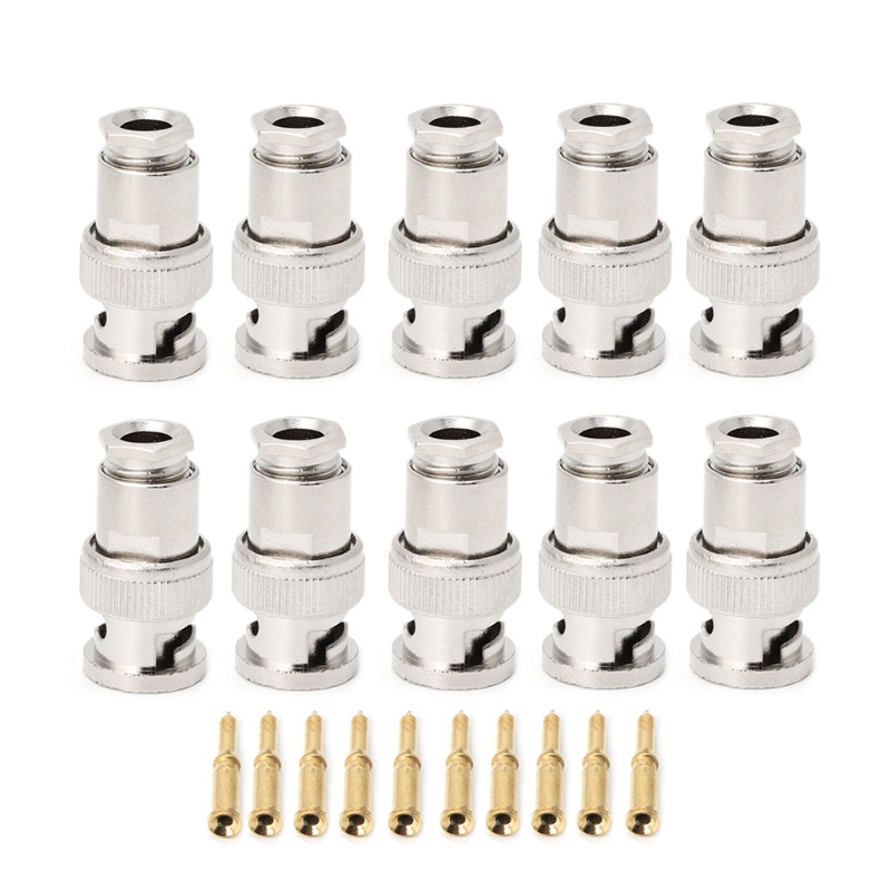 ✿ Set 10 Đầu Nối RG58 BNC Male Cho CCTV