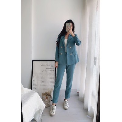 Sẵn MẢnh thật 4 hình cuối-HC175.Set áo blazer kèm quần Âu thời trang sang trọng
