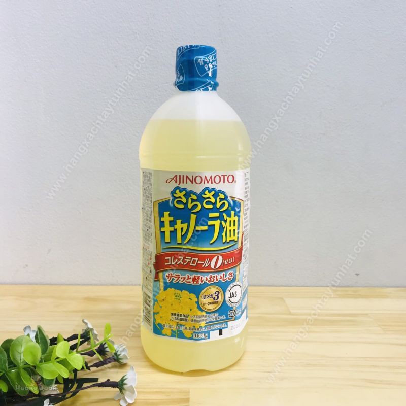 Dầu ăn hoa cải Ajinomoto nội địa Nhật chai 1L (Date 11/2021)