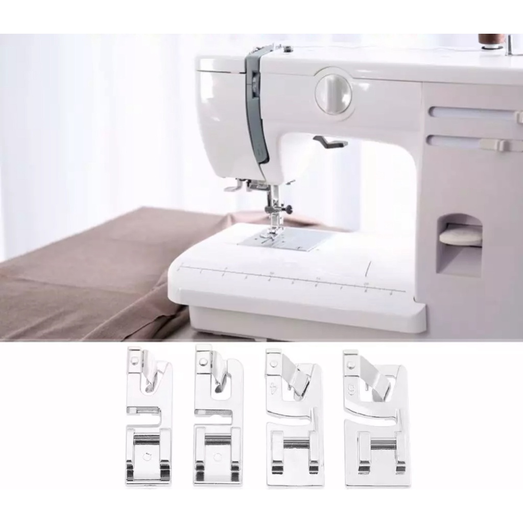 Bộ 4 chân vịt đế chân vịt cuốn lai sử dụng cho máy may gia đình đa năng