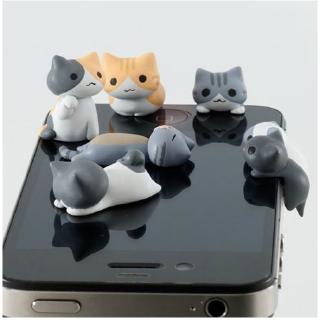 Nút Bịt Chống Bụi Lỗ Cắm Tai Nghe 3.5mm Hình Mèo Đáng Yêu Cho Điện Thoại Android