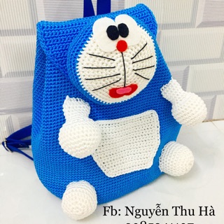 Balo Móc Len hình mèo Doremon