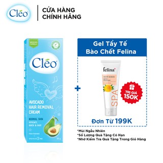 Kem Tẩy Lông Cho Da Thường Cleo Avocado Hair Removal Cream Normal Skin