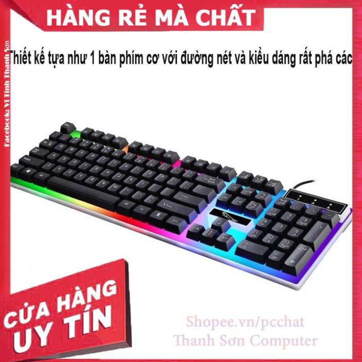 BỘ BÀN PHÍM GAME G21 VÀ CHUỘT R8 1602 LED 7 MÀU + TẶNG LÓT CHUỘT TYLOOS - Linh Kiện Phụ Kiện PC Laptop Thanh Sơn