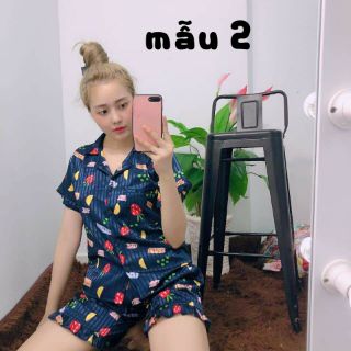 Bộ Lụa Gấm quần đùi có túi quần