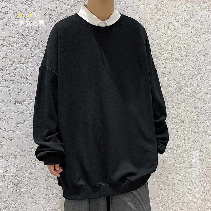 Áo  SWEATER Unisex đặc biệt chất liệu nỉ cotton mềm mịn ĐEN