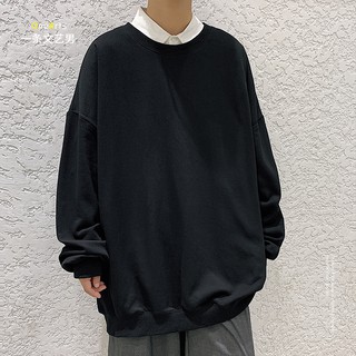 Áo SWEATER Unisex đặc biệt chất liệu nỉ cotton mềm mịn ĐEN