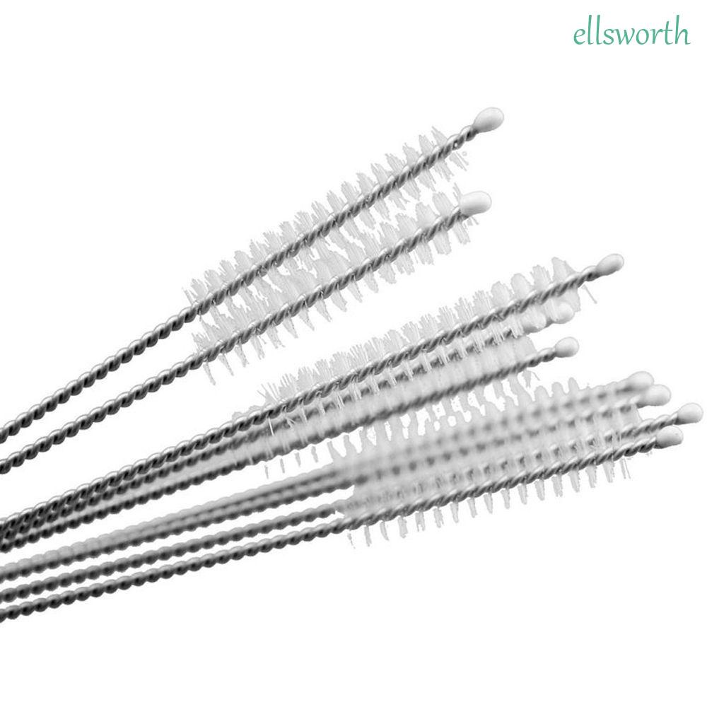 Set 10 Cọ Vệ Sinh Ống Hút Bằng Thép Không Gỉ Mới