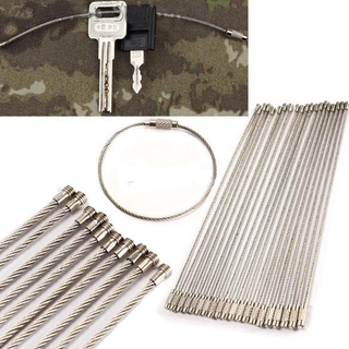 Set 5 Vòng Tròn Gắn Móc Khóa Bằng Thép Không Gỉ EDC Đa Ứng Dụng