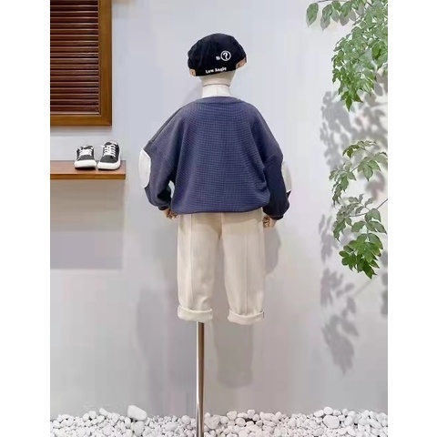 Áo Sweater thể thao tay dài kiểu Hàn Quốc dễ thương cho bé trai