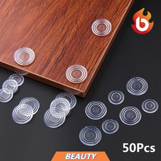 Bộ 50 miếng đệm cao su dày tròn trong suốt chống trượt chống ồn dành cho bảo vệ chân bàn ghế
