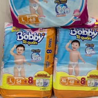 [Tặng thêm 8 miếng] Tã quần bobby M60/L54/XL48/XXL44