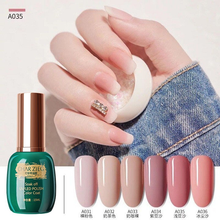 Sơn gel Charzieg bảng màu 31-36 15ml - BUMSHOP79