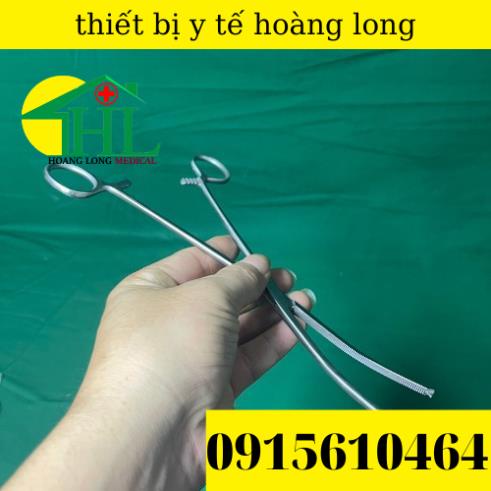 Panh Y Tế, Panh Gắp Phẫu Thuật, Pen Kẹp Y Tế, Panh Cong Có Mấu 24cm - Hàng Pakistan