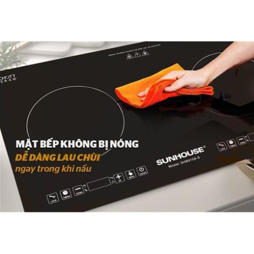 [Sunhouse SHB9108] Bếp đôi điện từ SCHOTT Sunhouse SHB9108-S , bảo hành chính hãng 3 năm.