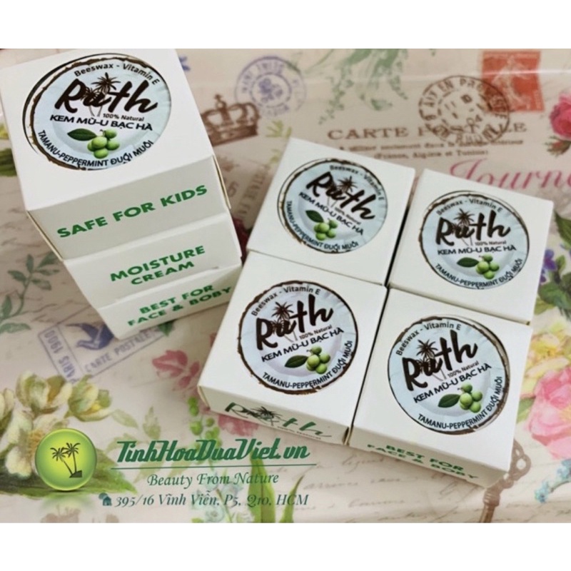 [Set2] Kem muỗi đốt cho bé - Kem đuổi muỗi Coco Secret Mù U Bạc Hà và sả chanh