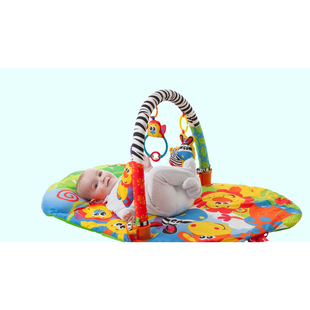 Thảm chơi thú hoang dã 5 in 1 Safari Playgro, cho bé sơ sinh đến 24 tháng