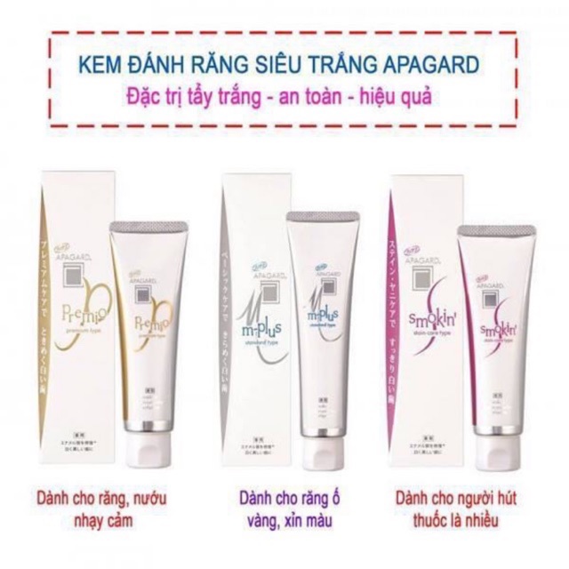 Kem Đánh Răng Siêu Trắng APagard (nội địa Nhật)