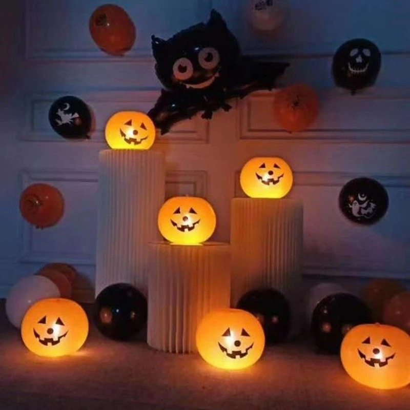 Bộ 5 Bóng Bay Bằng Latex Có Đèn LED Dùng Trang Trí Halloween