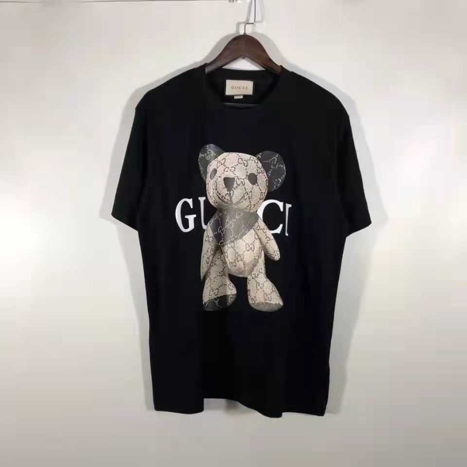 Áo Thun Gucci Tay Ngắn Cổ Tròn Dáng Rộng In Họa Tiết Gấu Thời Trang Xuân Hè Cho Nam Và Nữ